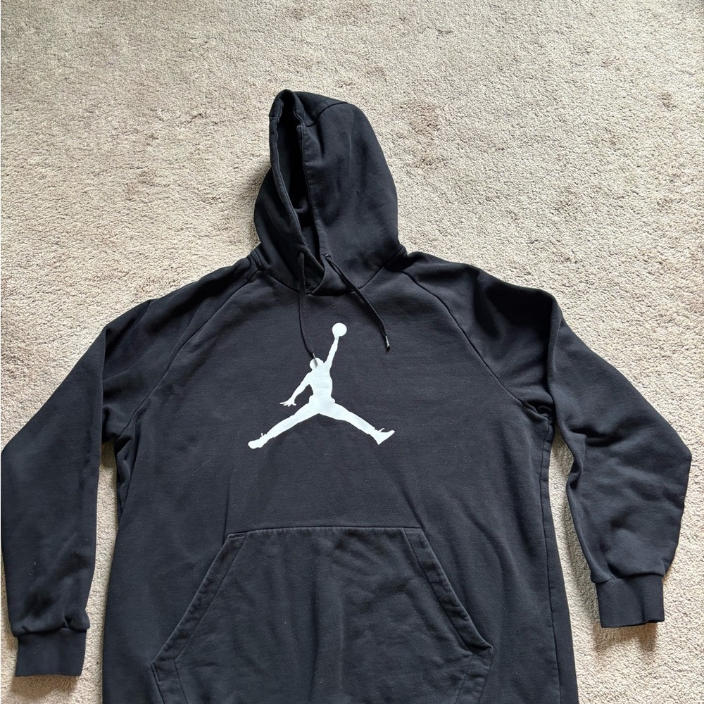 Nike Jordan Black Hoodie with Jumpman Logo